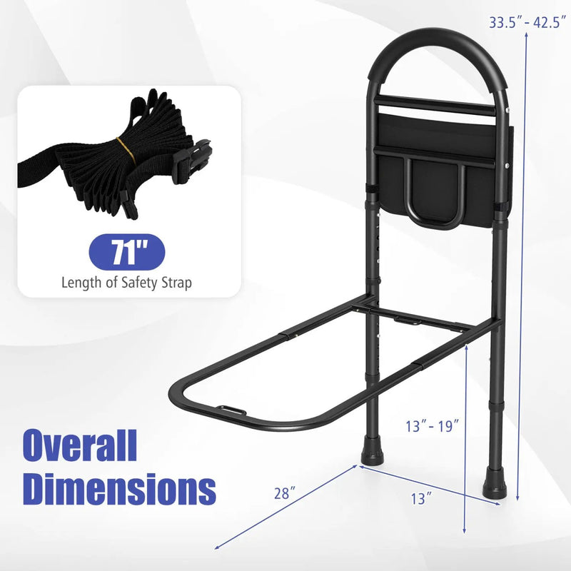 Bed Rails for Elderly Adults Safety Height Adjustable Bed Assist Railings by DirectDeals