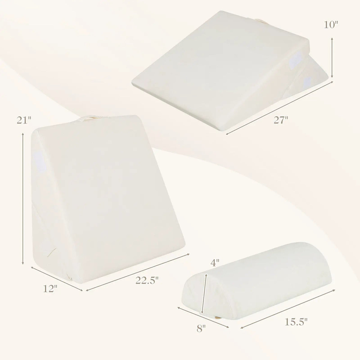 3 Pieces Bed Wedge Pillow Set with Air Memory Foam, photo 4 of 9
