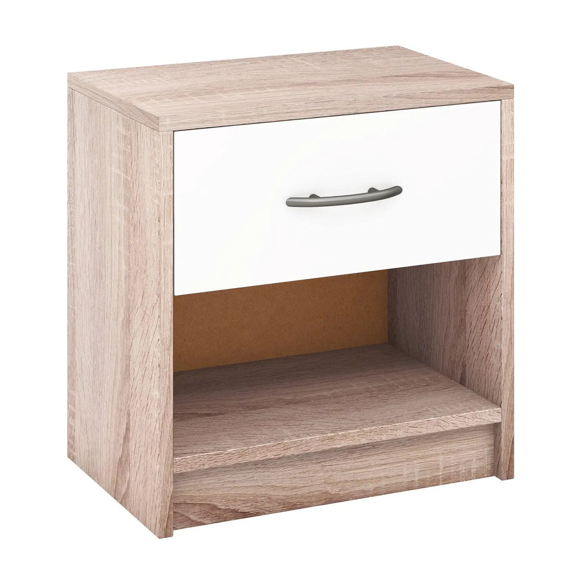 Bedside Table Nightstand with Drawer and Open Storage Shelf, photo 9 of 14