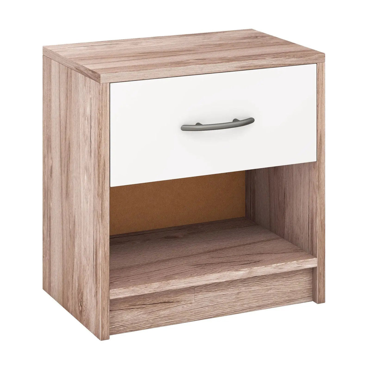 Bedside Table Nightstand with Drawer and Open Storage Shelf, photo 12 of 14