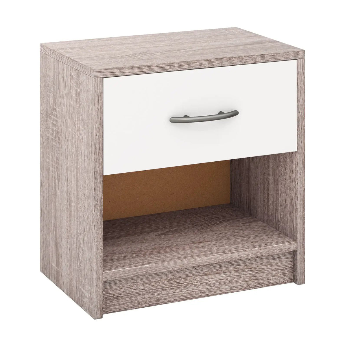 Bedside Table Nightstand with Drawer and Open Storage Shelf, photo 13 of 14
