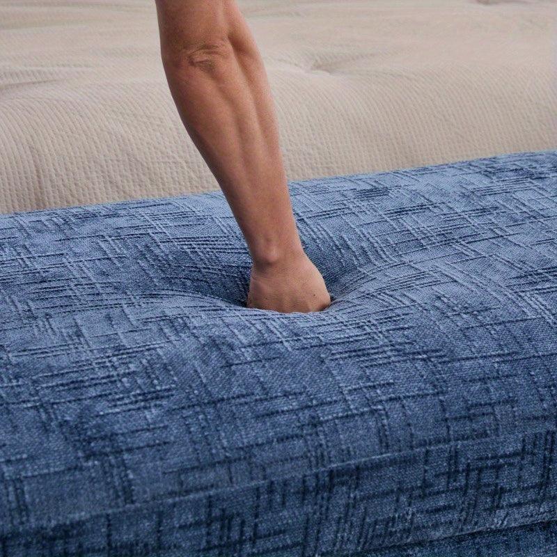 Bench - Chenille Blue 7ft, photo 3 of 26