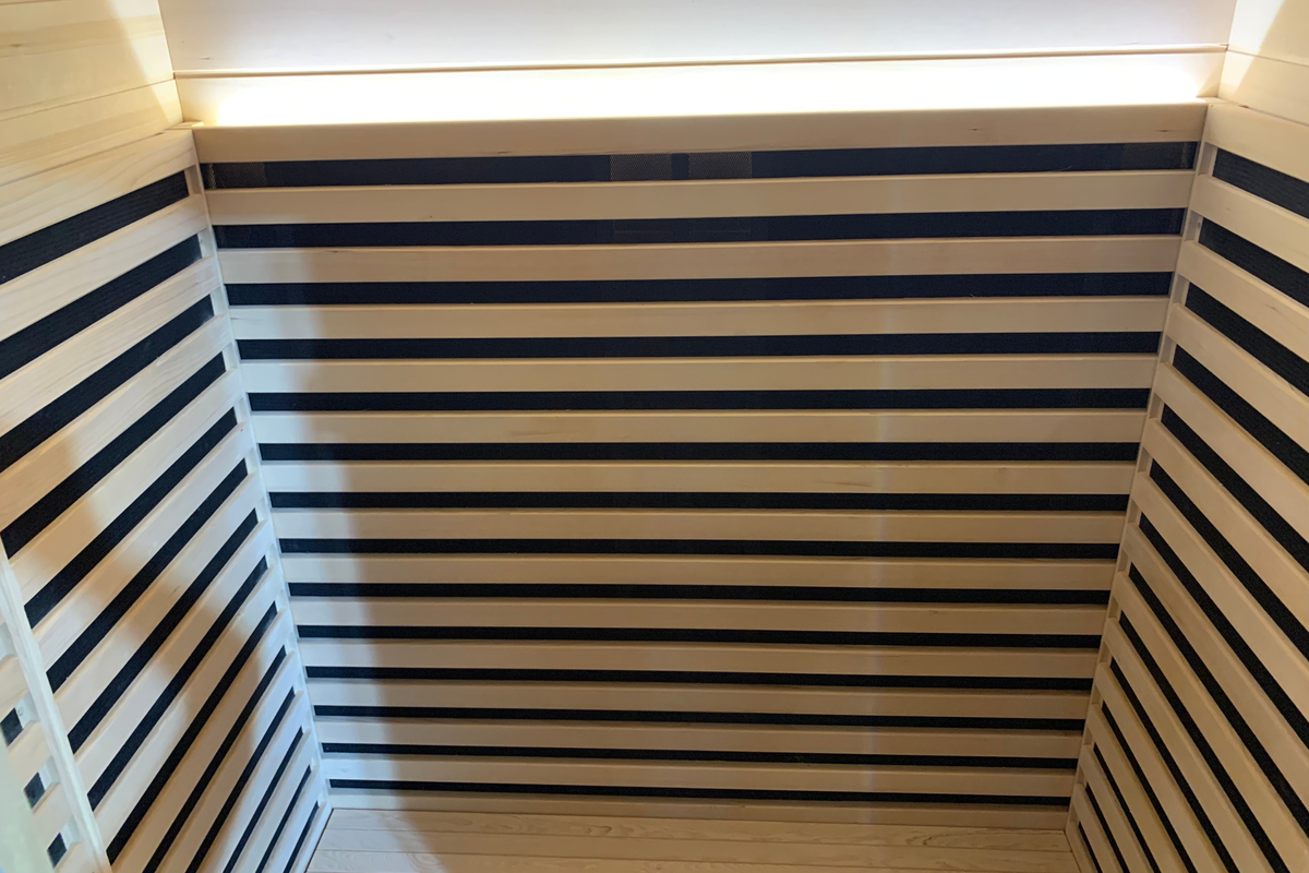 Blisspod | Bergen | Full Spectrum Ultimate Indoor Sauna | Red Light Therapy | 2 Person, installed in a room