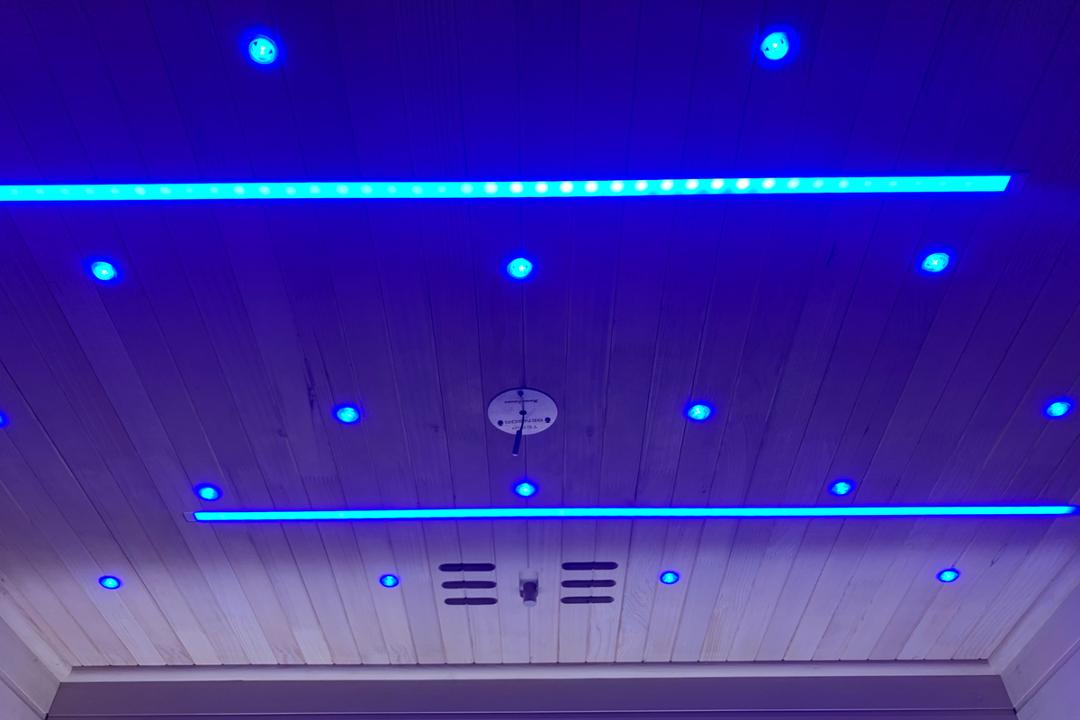 Blisspod | Bergen | Full Spectrum Ultimate Indoor Sauna | Red Light Therapy | 2 Person, installed in a room