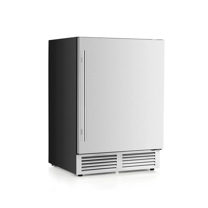 24 Inches Beverage Refrigerator with Removable Shelves and Adjustable Temperature-Silver by DirectDeals