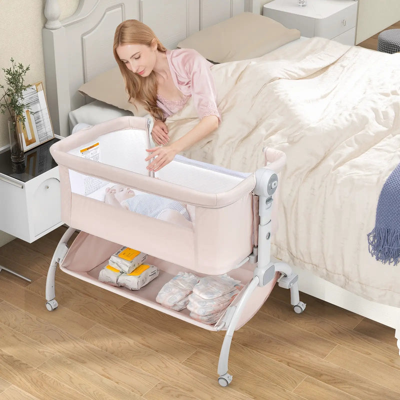 3-in-1 Baby Bassinet with Double-Lock Design and Adjustable Heights by DirectDeals
