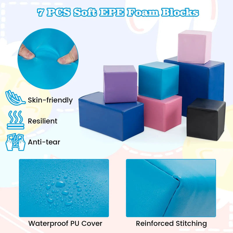 7-Piece Big Foam Building Blocks for Toddlers and Kids by DirectDeals