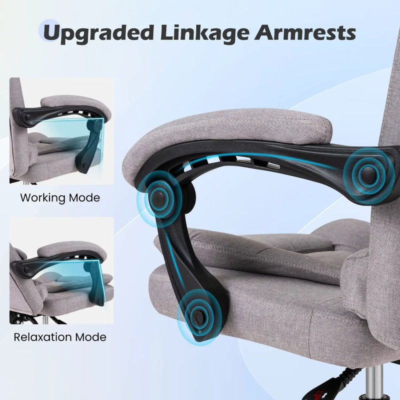 Executive Office Chair with Linkage Armrests & Reclining Back by DirectDeals