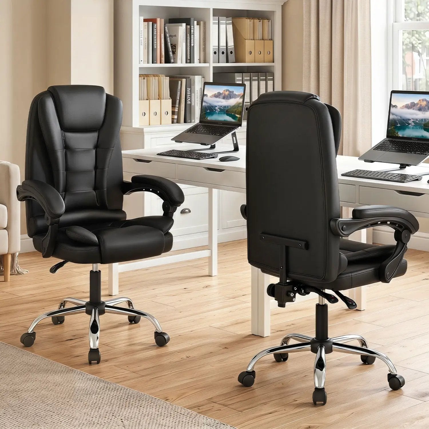 Executive Office Chair with Linkage Armrests & Reclining Back by DirectDeals