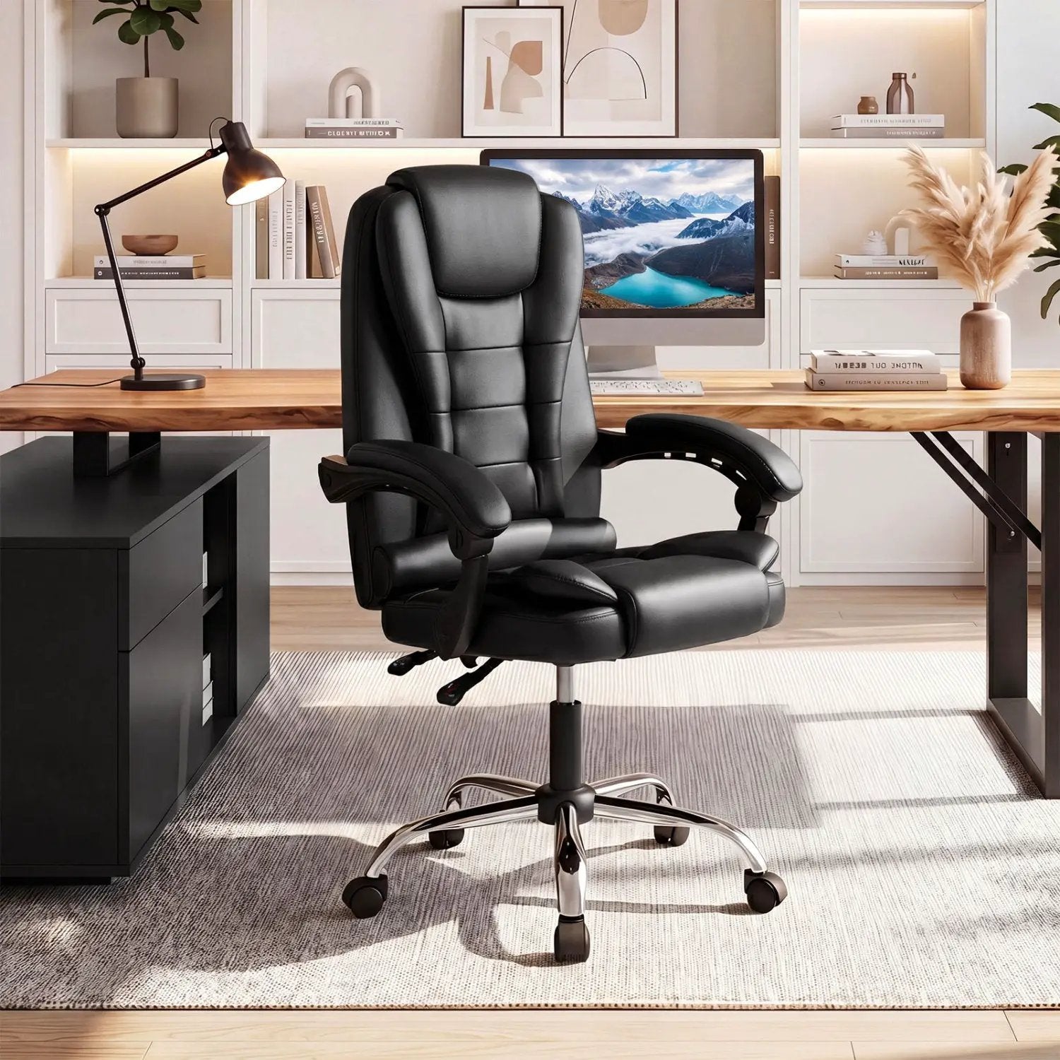 Executive Office Chair with Linkage Armrests & Reclining Back by DirectDeals