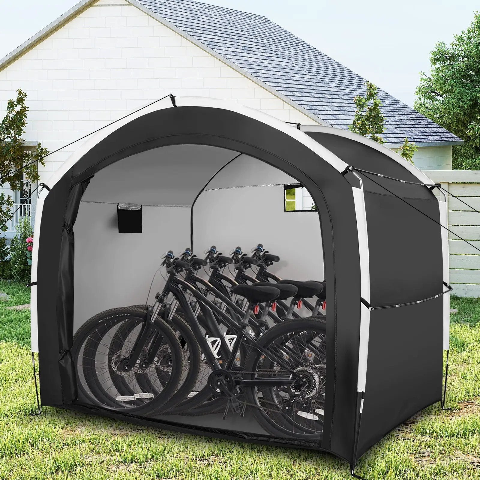 Bike Storage Shed Tent with PU4000MM Waterproof 210D Oxford Fabric for 5 Bikes by DirectDeals