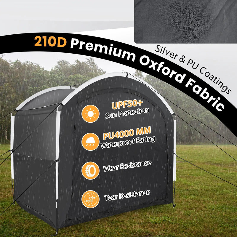 Bike Storage Shed Tent with PU4000MM Waterproof 210D Oxford Fabric for 5 Bikes by DirectDeals