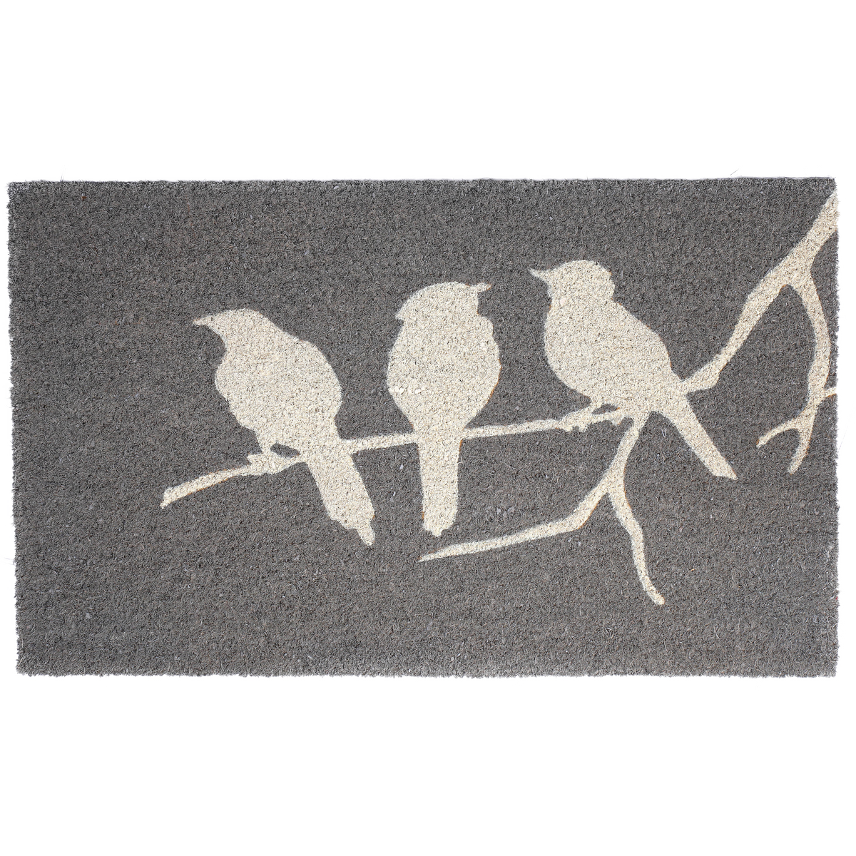 Birds On Branch - Gray Coir Doormat, photo 10 of 21