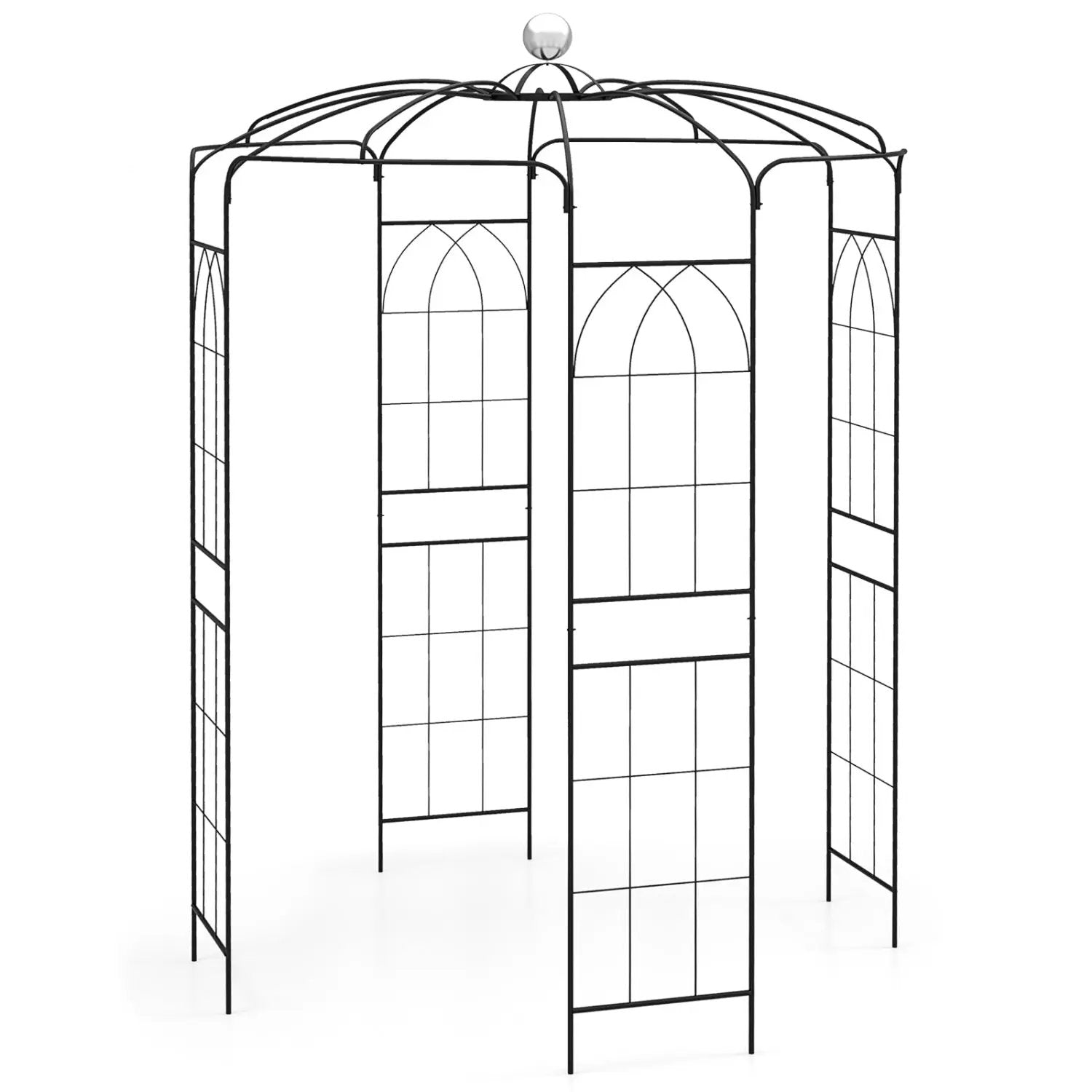 Birdcage Shape Gazebo for Climbing Plants and Wedding Ceremony Decoration by DirectDeals