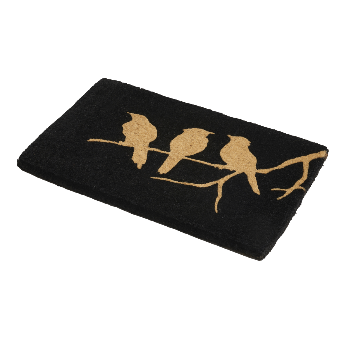 Birds On Branch - Black Coir Doormat, photo 3 of 14