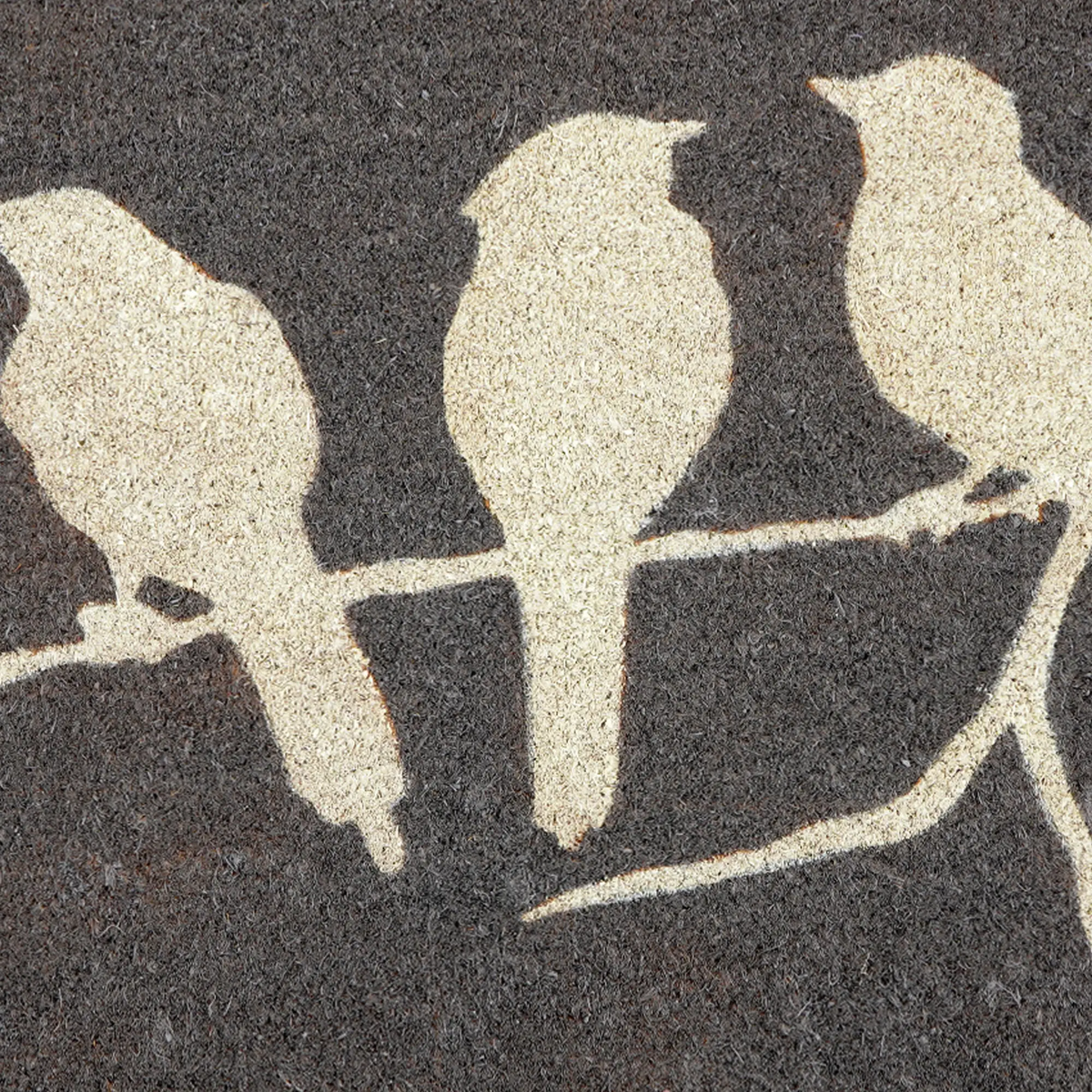 Birds On Branch - Gray Coir Doormat, photo 16 of 21