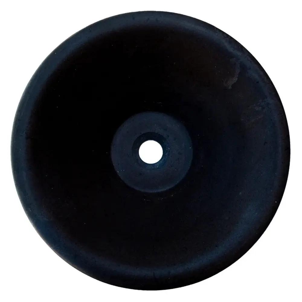 Black Andesite Natural Stone V-Shape Tapered Sink Honed-Matte by GobekDesign