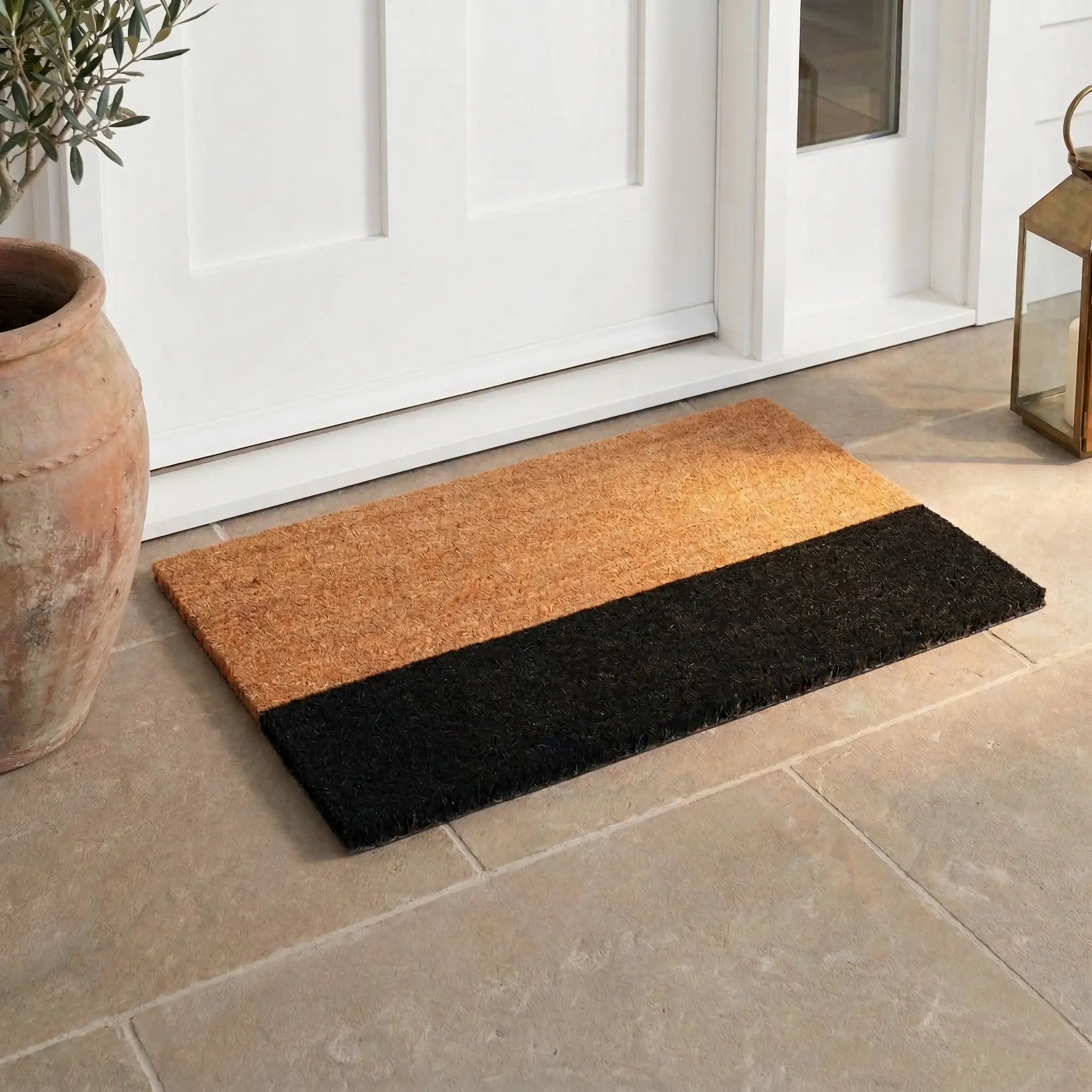 Black Belt Coir Doormat by Fab Habitat