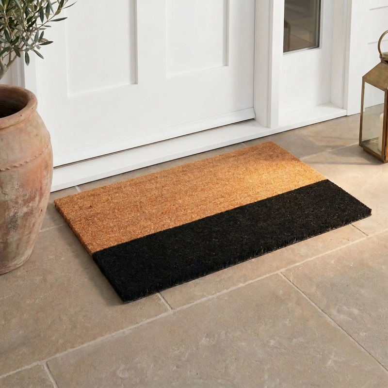 Black Belt Coir Doormat by Fab Habitat