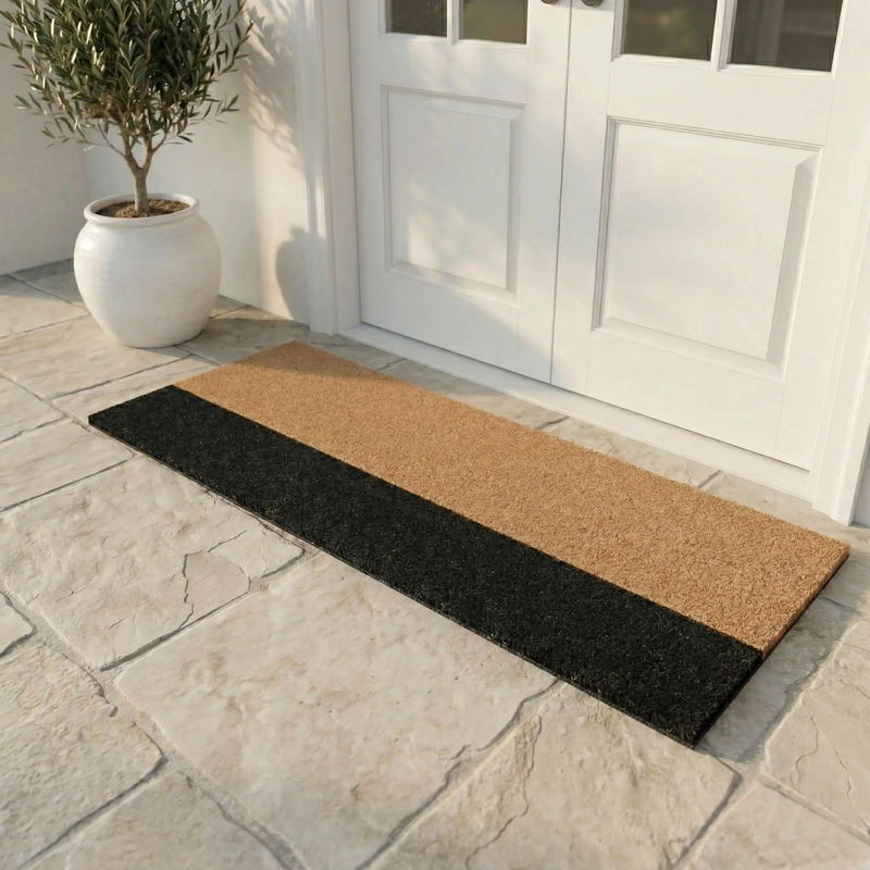 Black Belt Coir Doormat by Fab Habitat
