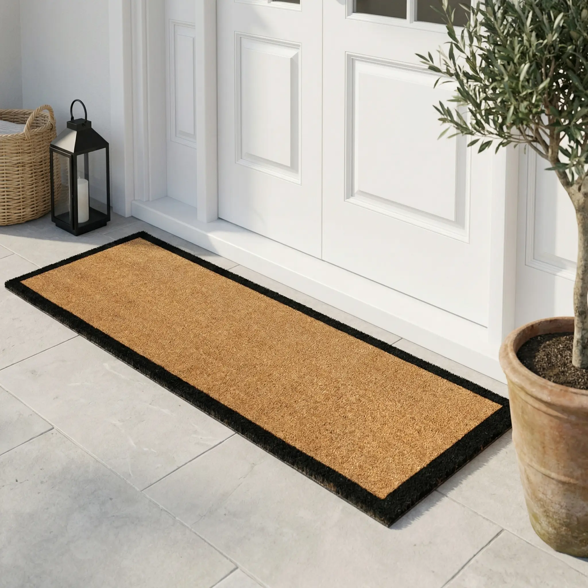 Black Border Coir Doormat, photo 8 of 24