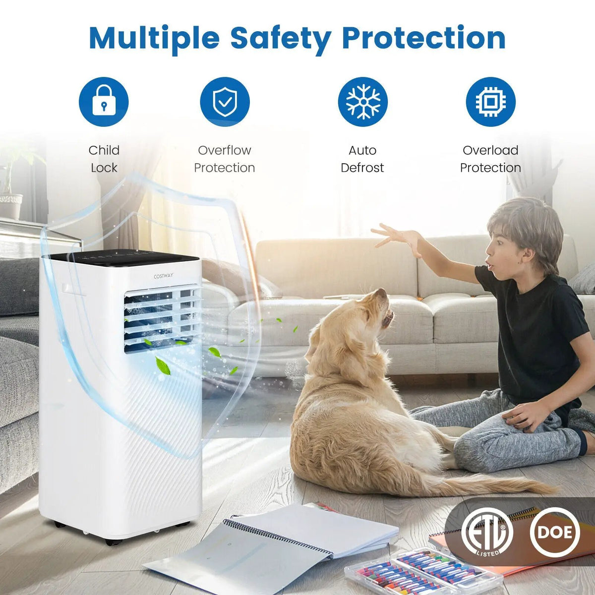 10000 BTU 4-in-1 Portable Air Conditioner with Dehumidifier and Sleep Mode, photo 4 of 9