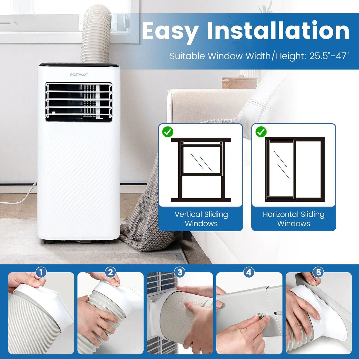 10000 BTU 4-in-1 Portable Air Conditioner with Dehumidifier and Sleep Mode, photo 5 of 9