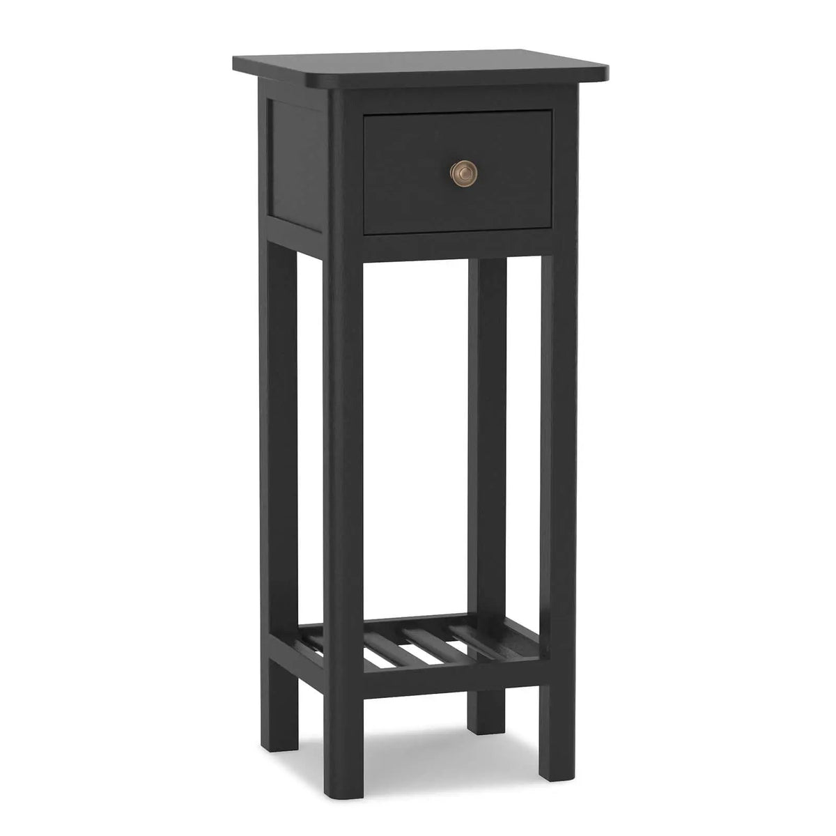 2 Tier Slim Nightstand Bedside Table with Drawer Shelf, photo 10 of 11