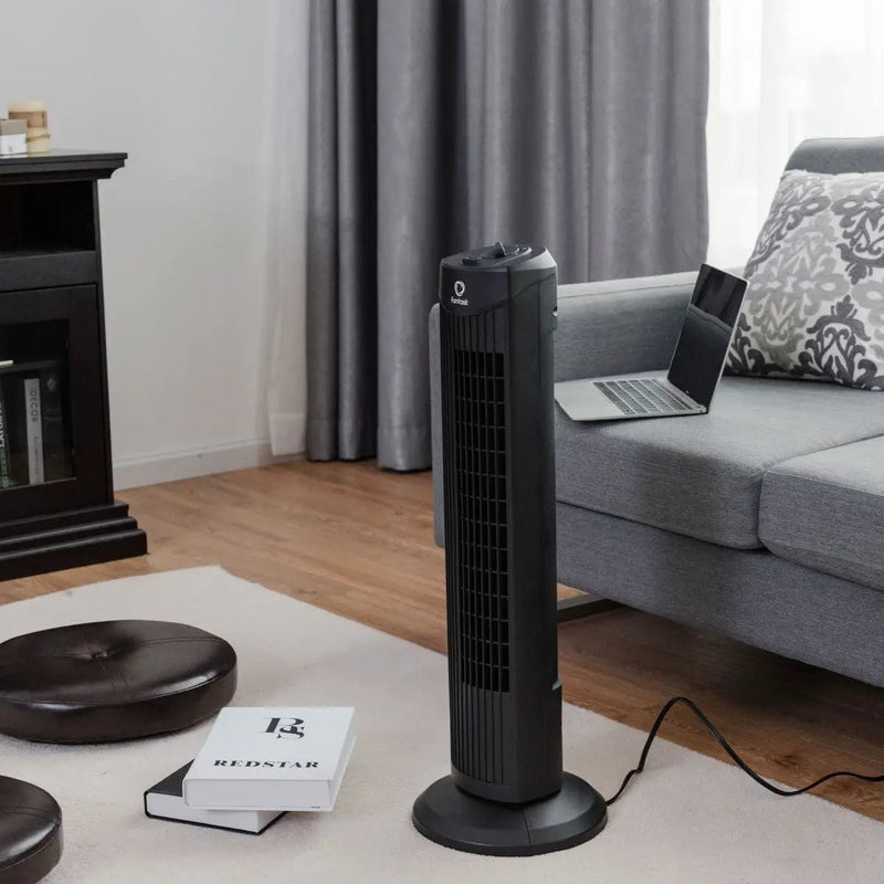 Fantask 35W 28 Inch Quiet Bladeless Oscillating Tower Fan by DirectDeals