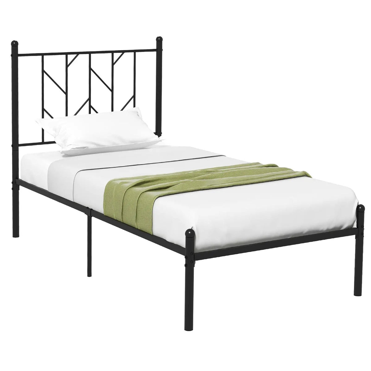 Twin/Full/Queen Size Platform Bed Frame with Sturdy Metal Slat Support, photo 4 of 10