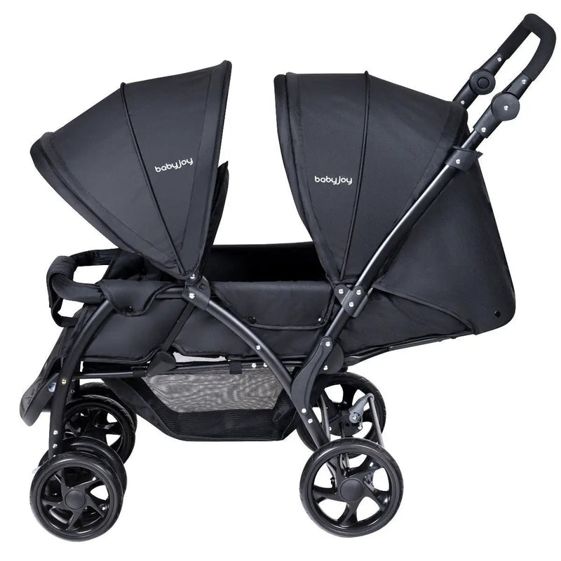 Foldable Lightweight Front Back Seats Double Baby Stroller by DirectDeals