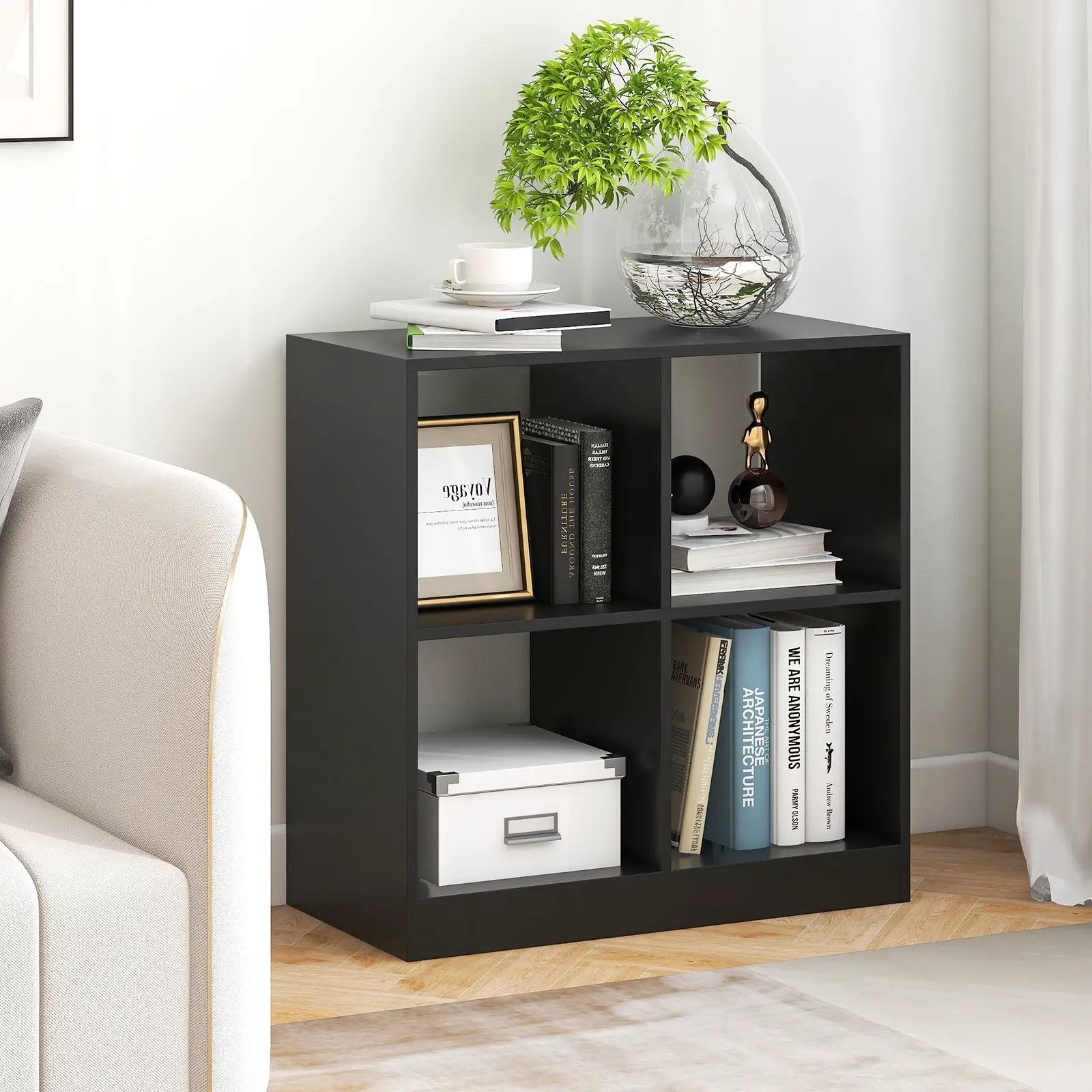 4-Cube Kids Bookcase with Open Shelves by DirectDeals