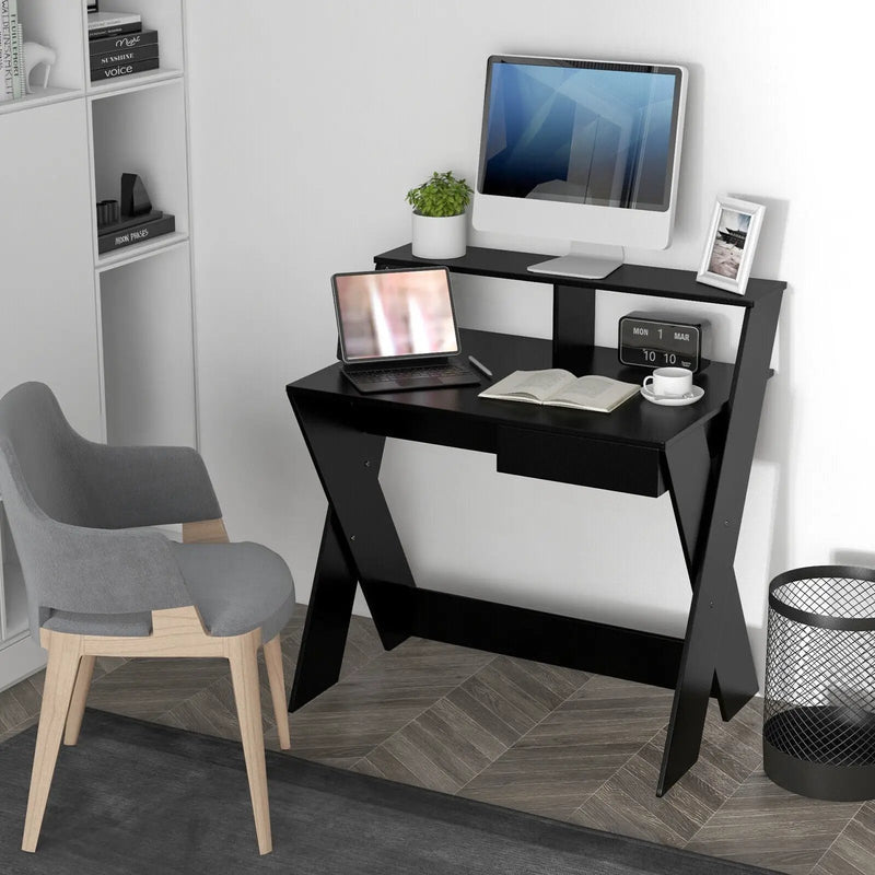 Small Computer Desk with Storage Drawer by DirectDeals
