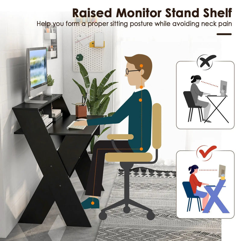 Small Computer Desk with Storage Drawer by DirectDeals