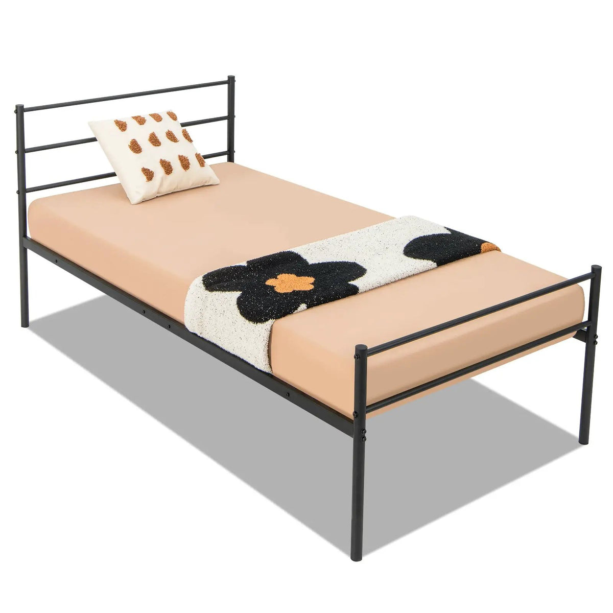 Twin Size Metal Bed Frame Platform with Headboard, photo 4 of 9