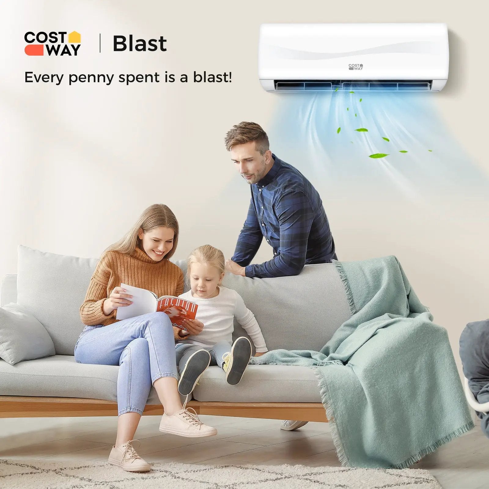 Blast Series 9000 BTU 17 SEER2 208-230V Ductless Mini Split Air Conditioner and Heater by DirectDeals