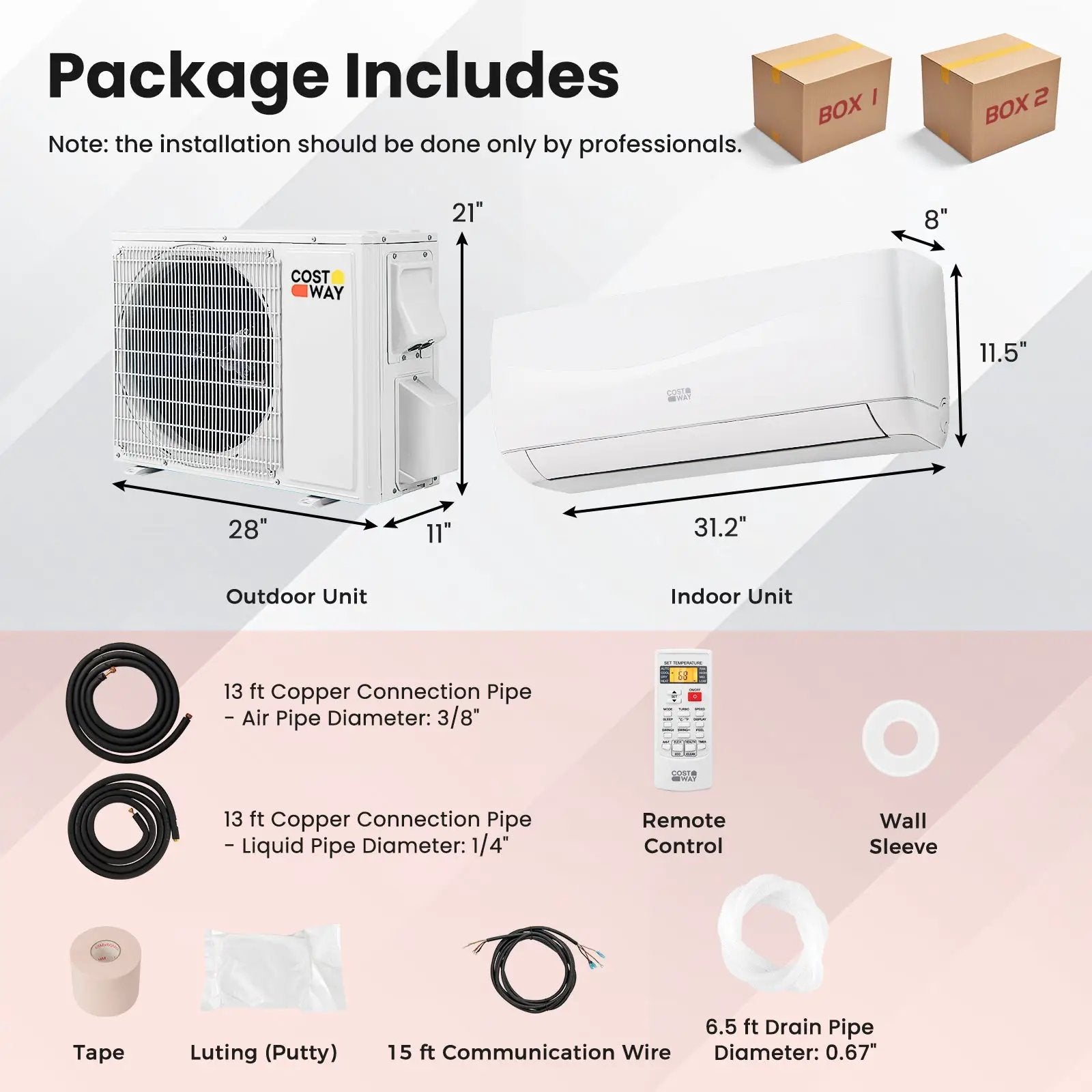 Blast Series 9000 BTU 19 SEER2 115V Ductless Mini Split Air Conditioner and Heater by DirectDeals