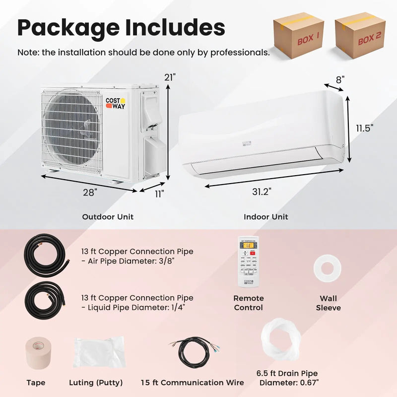 Blast Series 9000 BTU 19 SEER2 115V Ductless Mini Split Air Conditioner and Heater by DirectDeals