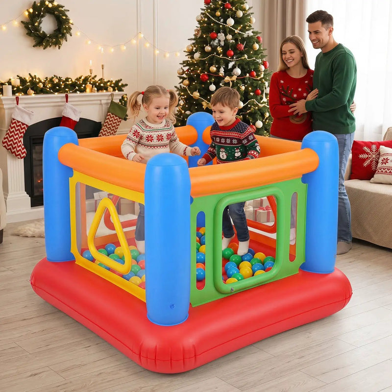 Inflatable Bounce House for Kids with Transparent Side Walls by DirectDeals