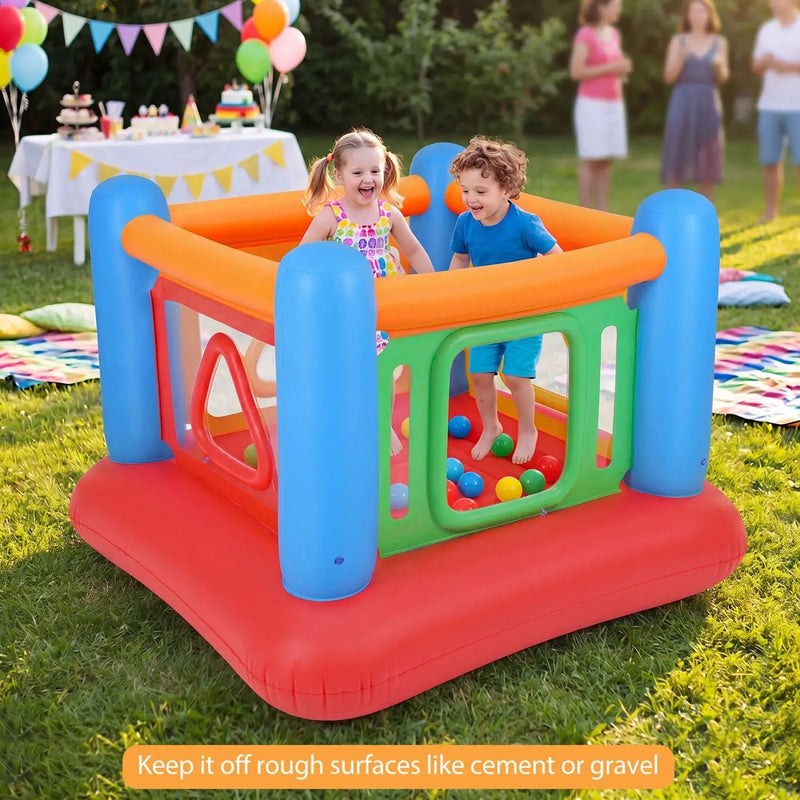 Inflatable Bounce House for Kids with Transparent Side Walls by DirectDeals