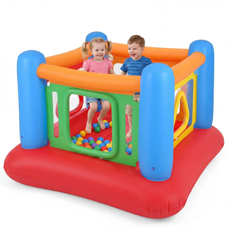 Inflatable Bounce House for Kids with Transparent Side Walls by DirectDeals
