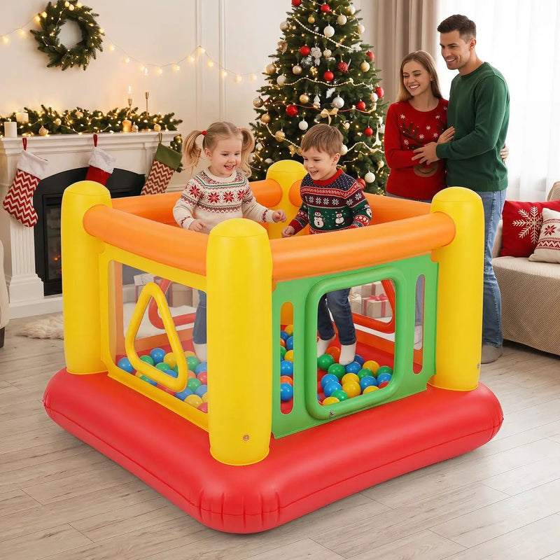 Inflatable Bounce House for Kids with Transparent Side Walls by DirectDeals