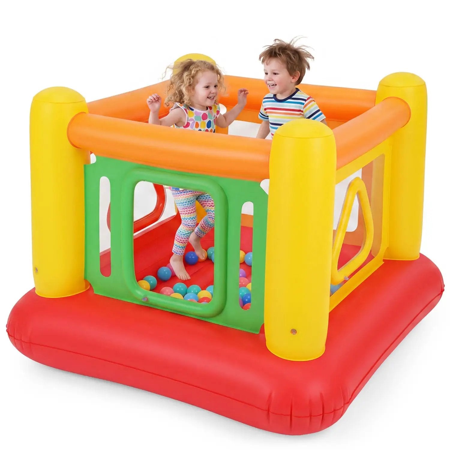 Inflatable Bounce House for Kids with Transparent Side Walls by DirectDeals