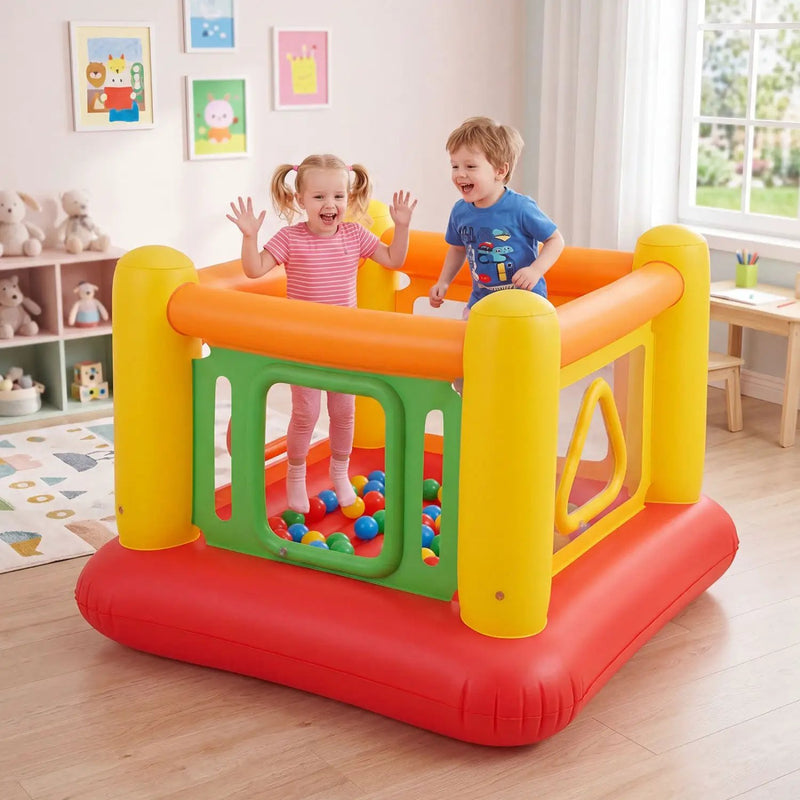 Inflatable Bounce House for Kids with Transparent Side Walls by DirectDeals