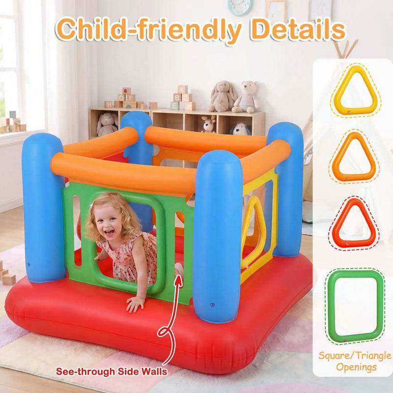 Inflatable Bounce House for Kids with Transparent Side Walls by DirectDeals