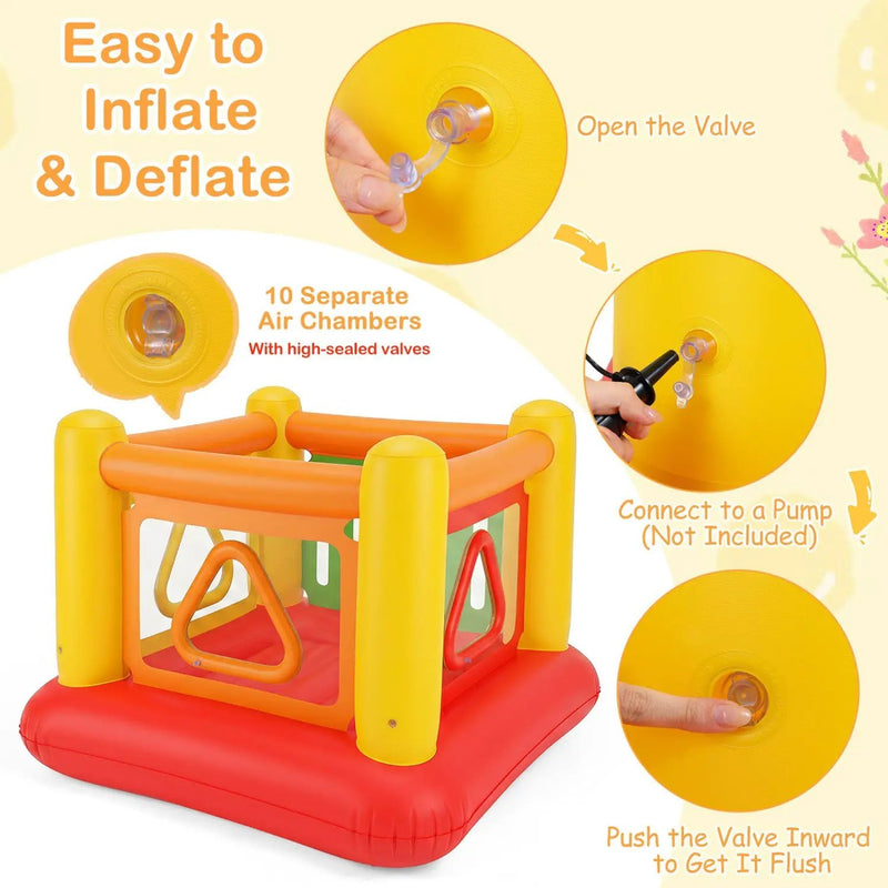 Inflatable Bounce House for Kids with Transparent Side Walls by DirectDeals