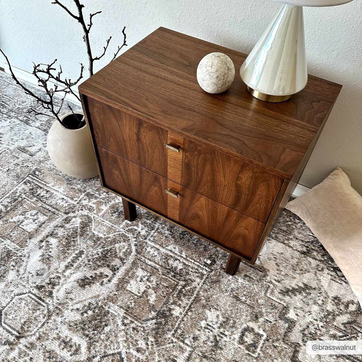 Blue Brown Hera Washable area rug by Hauteloom