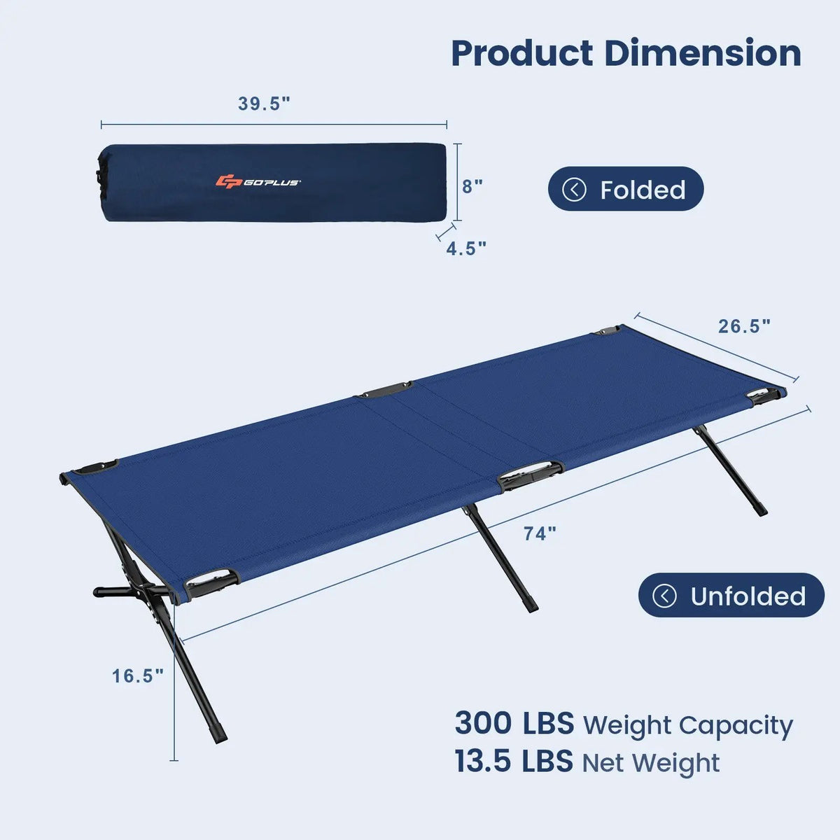 Adults Kids Folding Camping Cot, photo 5 of 16