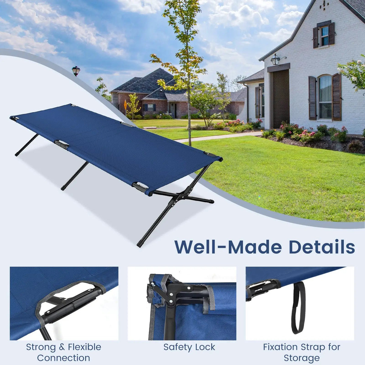 Adults Kids Folding Camping Cot, photo 11 of 16