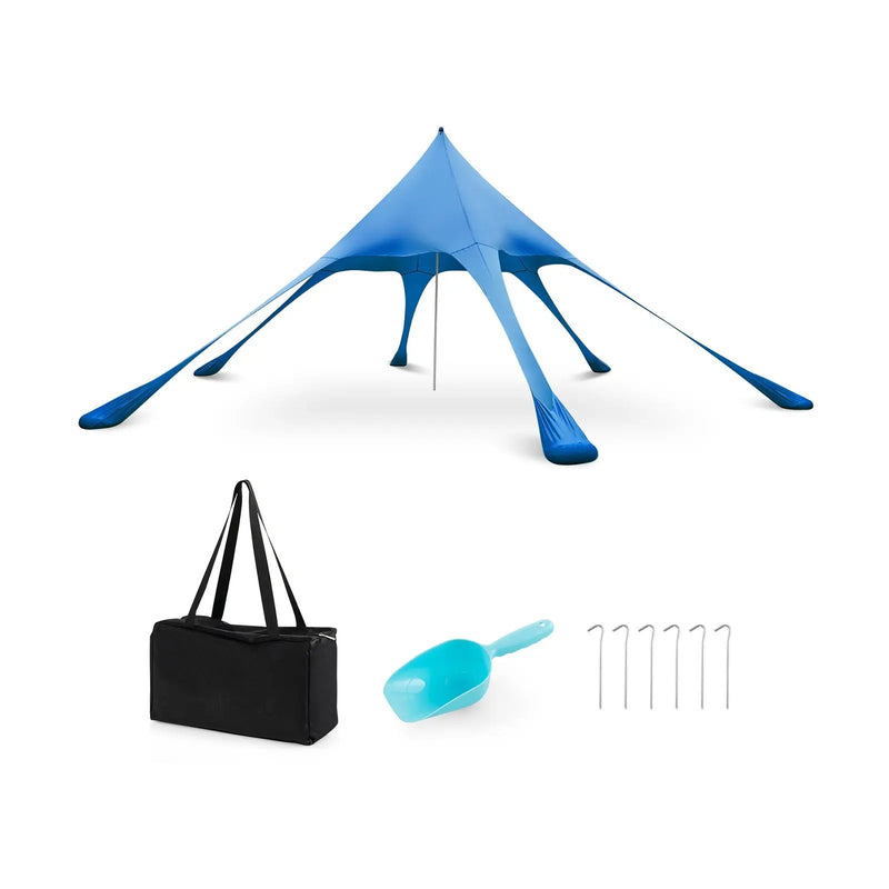 20 x 20 Feet Beach Canopy Tent with UPF50+ Sun Protection and Shovel by DirectDeals